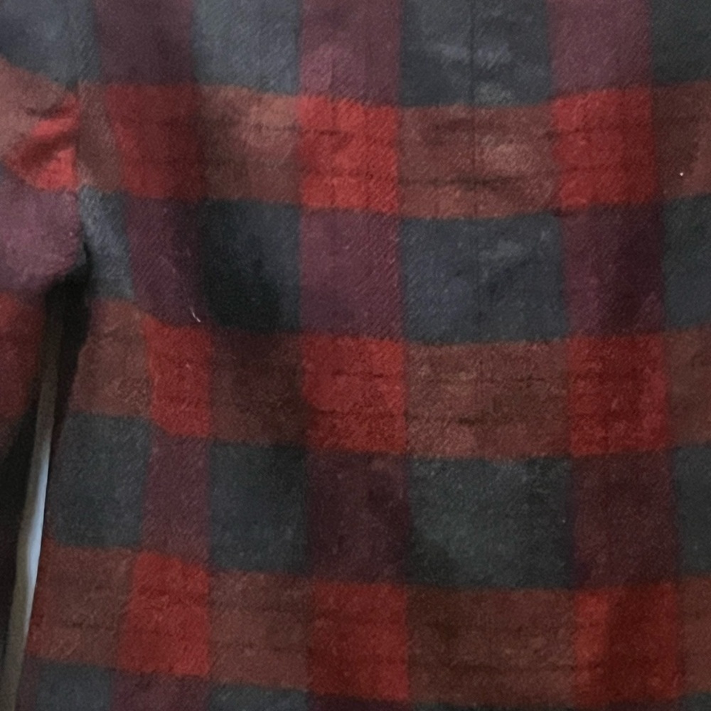 Vintage 💯 Wool Plaid Check Jewel Toned Boxy Fit Blazer - Picture 7 of 9